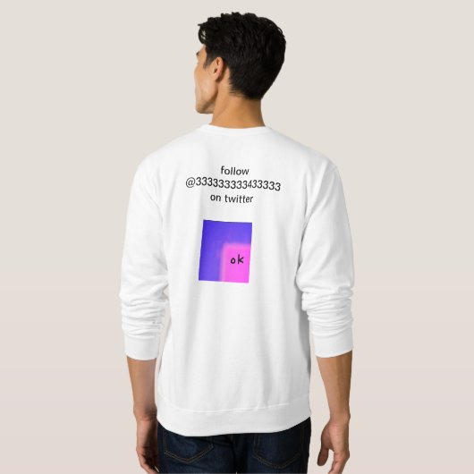 ik denk niet dat twitter meer kunst is trui (Achterkant volledig)