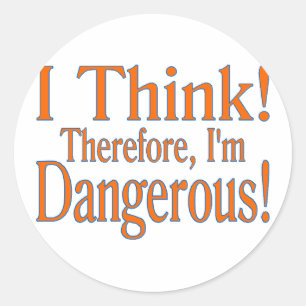 Ik denk! ronde sticker