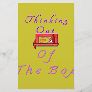 Ik denk uit de doos. briefpapier