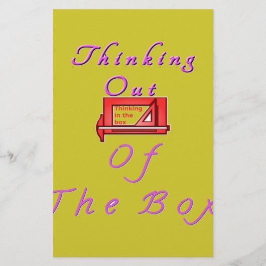 Ik denk uit de doos. briefpapier (Voorkant)