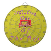 Ik denk uit de doos. dartbord (Voorkant)