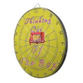 Ik denk uit de doos. dartbord (Voorkant Rechts)