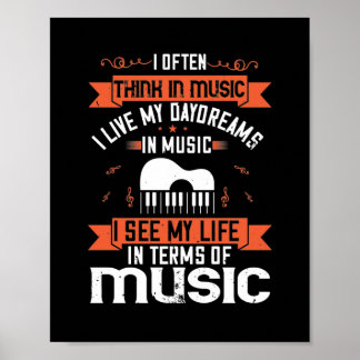 Ik denk vaak in muziek dat ik mijn dagdroom in muz poster