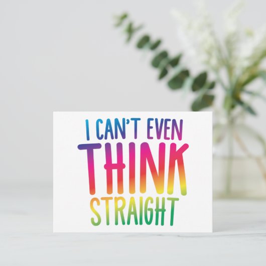 ik denk zelfs niet dat ik recht denk briefkaart (Staand voorkant)