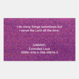 Ik dien de Heer de hele tijd. Rechthoekige Sticker