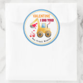 Ik dig de Valentijnsdag van de Digger Classroom Ronde Sticker (Tas)