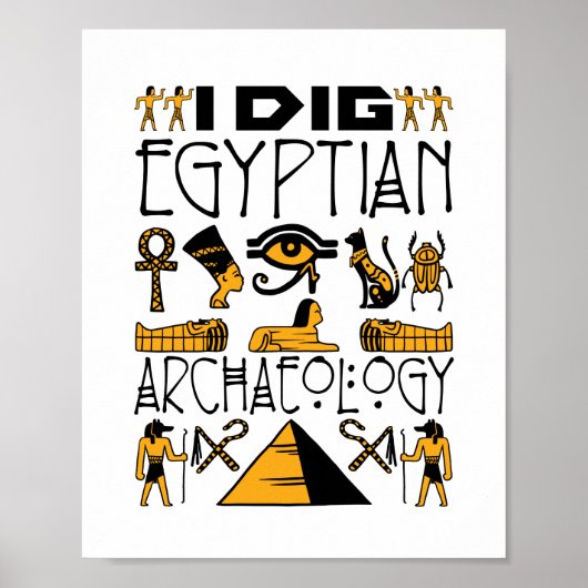 Ik dig Egyptische anticorciënte Egyptenaar Lover Poster (Voorkant)