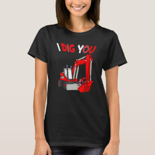 Ik dig je gelukkig Valentines Day Love Heart T-shirt