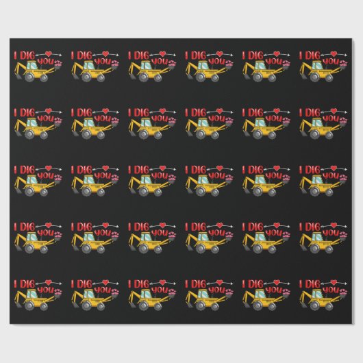 Ik dig je Valentijn Cadeaupapier (Vlak)