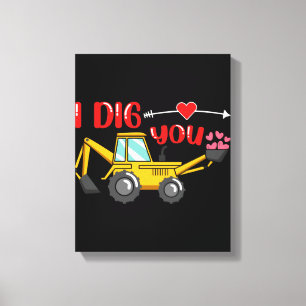 Ik dig je Valentijn Canvas Afdruk