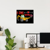 Ik dig je Valentijn Poster (Thuiskantoor)
