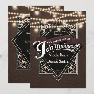 IK DO BARBECUE BBQ Nep Leer & Lichten Trouw Kaart