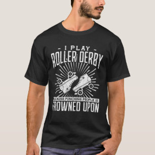 Ik doe aan roller derby omdat de mensen slaan onr t-shirt