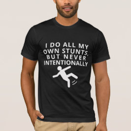 Ik doe al m'n spullen maar nooit echt grappig t-shirt