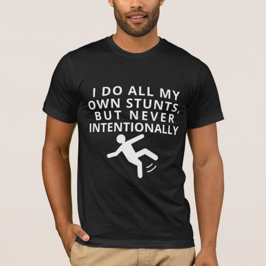 Ik doe al m'n spullen maar nooit echt grappig t-shirt (Voorkant)