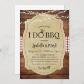 Ik doe BBQ Barbecue Bruids Douche Uitnodiging (Voorkant / Achterkant)