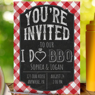 Ik doe BBQ Bridal & Wedding Shower Uitnodiging