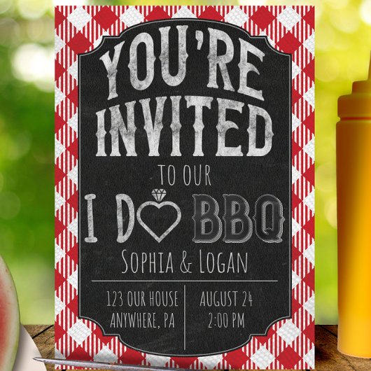 Ik doe BBQ Bridal & Wedding Shower Uitnodiging