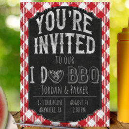Ik doe BBQ Bridal & Wedding Shower Uitnodiging