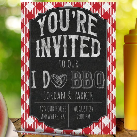 Ik doe BBQ Bridal & Wedding Shower Uitnodiging