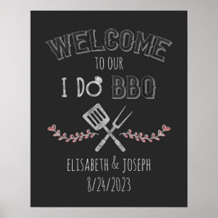 Ik Doe BBQ Bruidsfeest Verlovingsfeest Welkom Poster