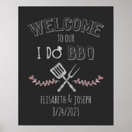 Ik doe BBQ Bruidsmeisje Bruiloft Uitnodiging Poster