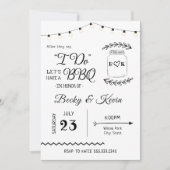 Ik doe BBQ Bruiloftsreceptie Kaart (Voorkant)