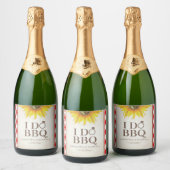 Ik doe BBQ cadeau ideeën Sparkling Wijnetiket (Flessen)