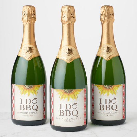 Ik doe BBQ cadeau ideeën Sparkling Wijnetiket (Flessen)