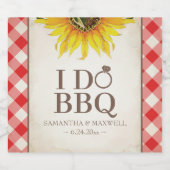 Ik doe BBQ cadeau ideeën Sparkling Wijnetiket (Enkel label)