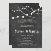 Ik doe BBQ Chalkboard Theme Nighttime String Light Kaart (Voorkant / Achterkant)