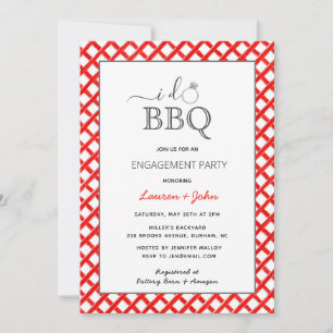 Ik doe BBQ Engagement party uitnodiging