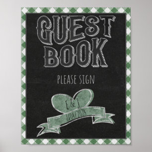 Ik Doe BBQ Feest Gastboek Bruidsuitnodiging Bord Poster