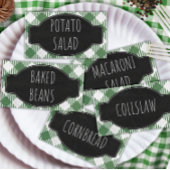 Ik doe BBQ-feestje Vouw / Tentvormig voedsel label