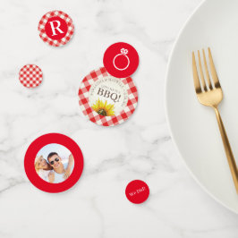 Ik doe BBQ Gingham Wedding Shower Confetti