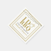 Ik Doe BBQ Gouden Verlovingsfeest Koppel Borrel Servet (Hoek)