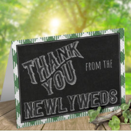 Ik doe BBQ Green Bridal of Wedding Shower Bedankt Notitiekaartje