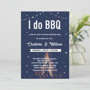 Ik doe BBQ-huwelijk engagement koppel bruidsfeest Kaart