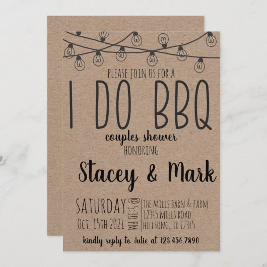 Ik Doe BBQ Kaart (Voorkant / Achterkant)