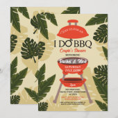 IK DOE BBQ Koppels Borrel Tuin Bladeren Kaart (Voorkant / Achterkant)