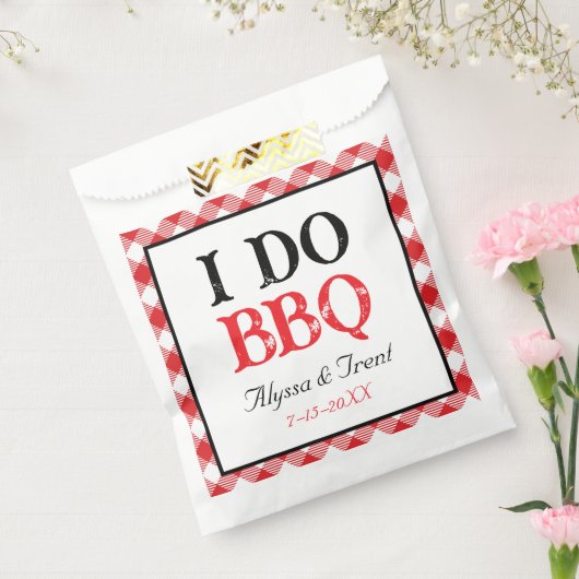 Ik doe BBQ moderne bruiloft Bedankzakje (Gezegeld)
