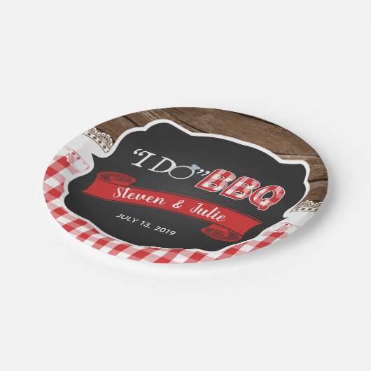 Ik doe BBQ Papier Bord - Rood (Gekanteld)