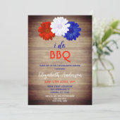 Ik doe BBQ Patriotic Floral Bachelorette Weekend Kaart (Staand voorkant)