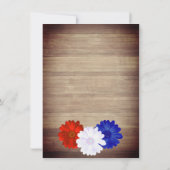 Ik doe BBQ Patriottic Floral Post-Wedding Kaart (Achterkant)