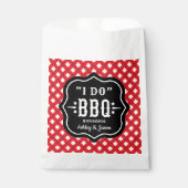 Ik doe BBQ Red Gingham Custom Wedding Bedankzakje (Voorkant)
