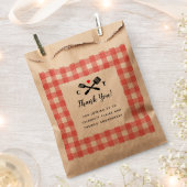 Ik doe BBQ rode picknick gunst Bedankzakje (Geknipt)