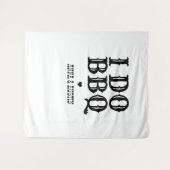 Ik doe BBQ rustieke bruiloft wandtapijt teken Wandkleed (Voorkant (horizontaal))
