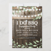Ik doe BBQ Rustieke Verlobingsparty Groene Tuintje Kaart (Voorkant)