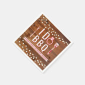 Ik Doe BBQ Rustieke Verloving Feest Koppels Bruisf Servet (Hoek)