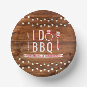 Ik Doe BBQ Rustieke Verloving Feest Koppels Bruisp Papieren Kommen